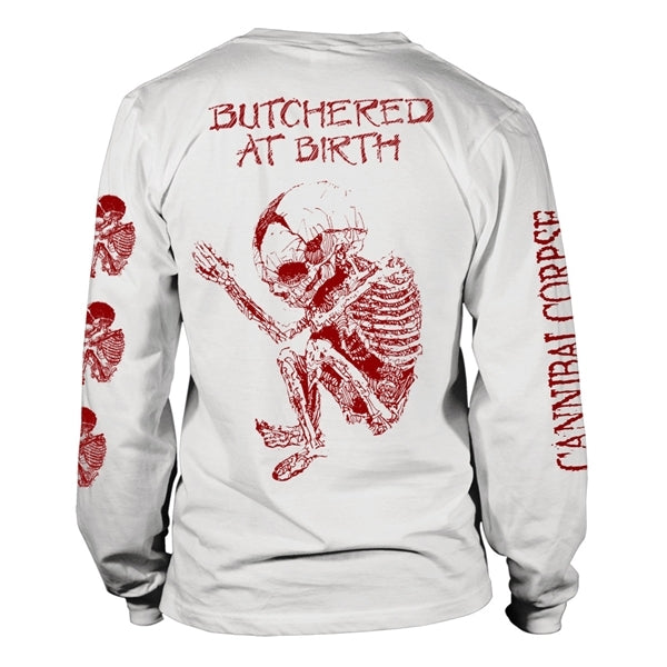 CANNIBAL CORPSE - Butchered At Birth WHITE LONGSLEEVE*