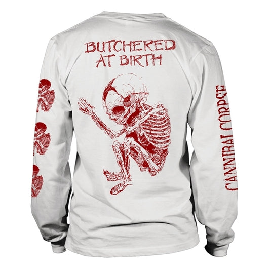 CANNIBAL CORPSE - Butchered At Birth WHITE LONGSLEEVE*