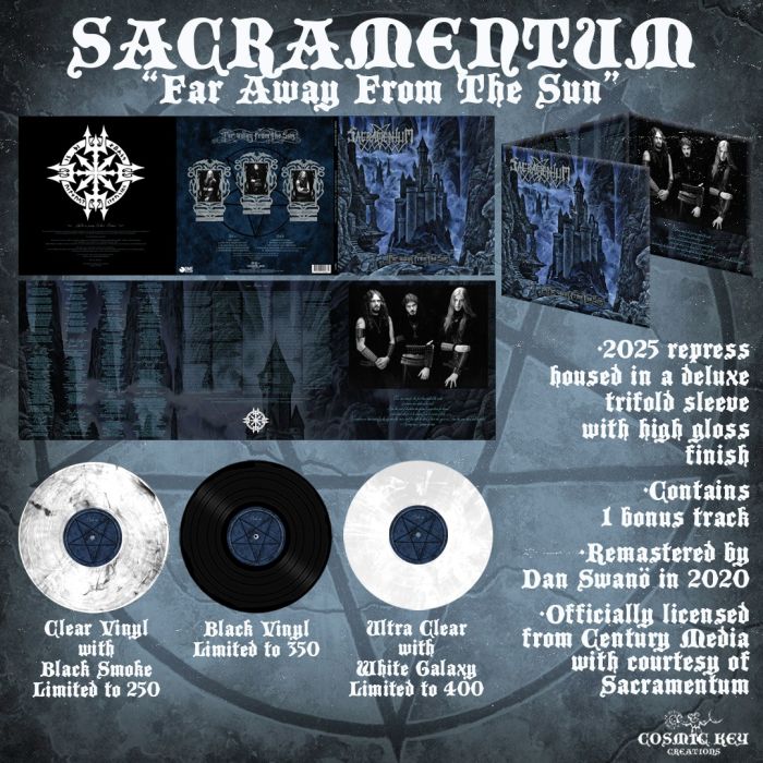 SACRAMENTUM - Far Away From The Sun LP (Preorder)