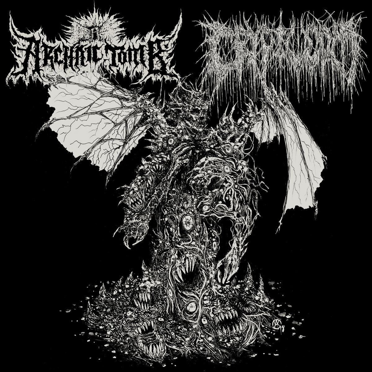 ARCHAIC TOMB / CRYPTWORM - Persecution Paraphrenalia / Putrefactive Regurgitation 7"EP