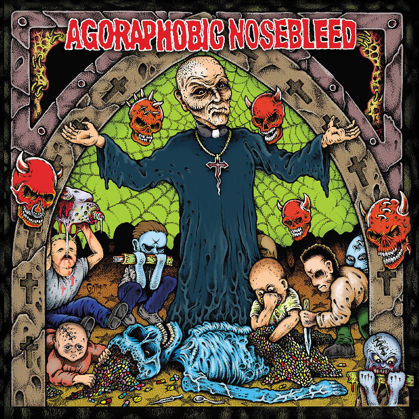 AGORAPHOBIC NOSEBLEED - Altered States of America LP (SPLATTER)