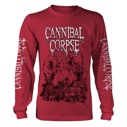 CANNIBAL CORPSE - Pile Of Skulls RED LONGSLEEVE*
