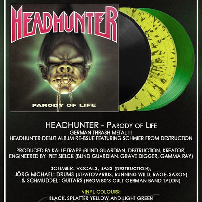 HEADHUNTER - Parody Of Life LP (SPLATTER)