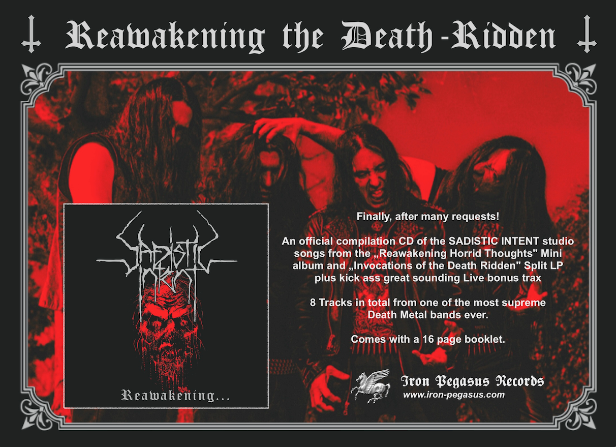 SADISTIC INTENT - Reawakening the Death-Ridden CD (Preorder)