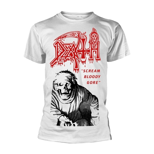 DEATH - Scream Bloody Gore WHITE T-SHIRT*