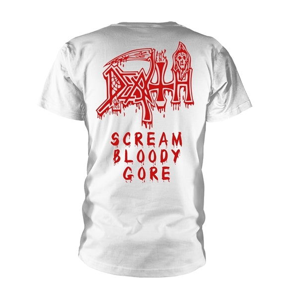 DEATH - Scream Bloody Gore WHITE T-SHIRT*