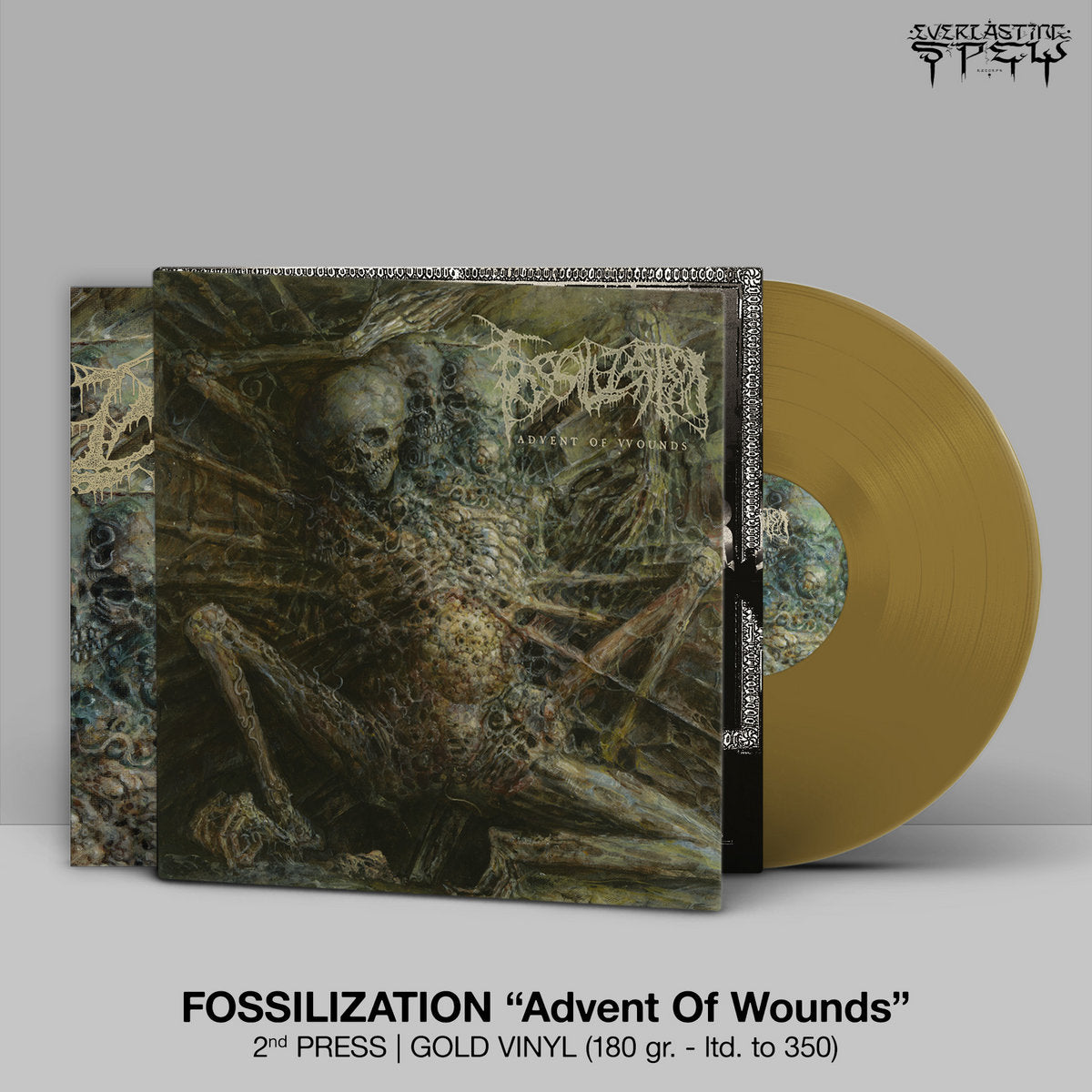 FOSSILIZATION - Advent Of Wounds LP (GOLD) (Preorder)