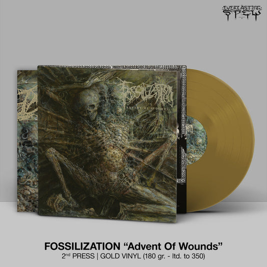 FOSSILIZATION - Advent Of Wounds LP (GOLD) (Preorder)