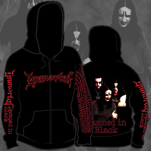 IMMORTAL - Damned In Black HOODIE (Preorder)