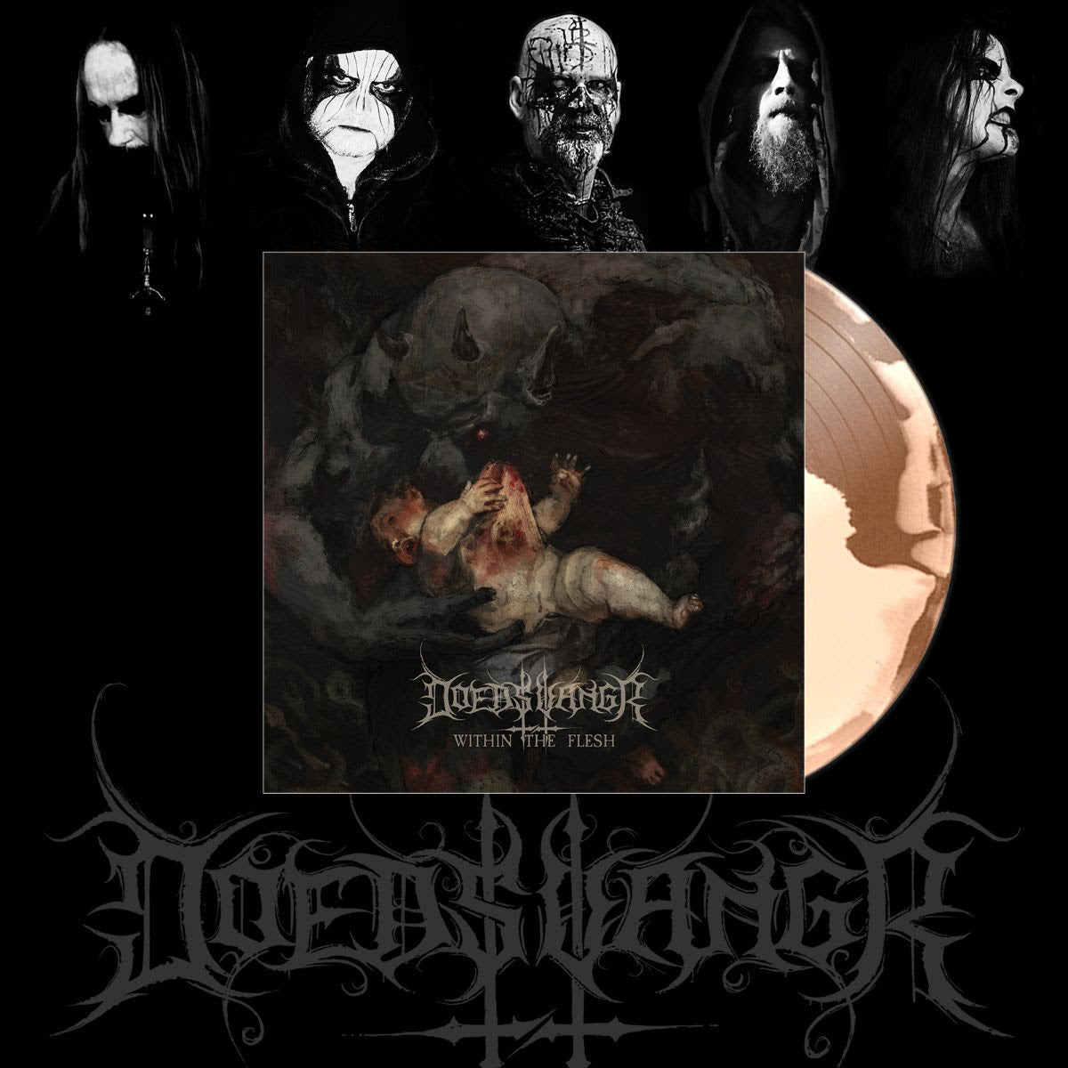 DOEDSVANGR - Within The Flesh LP (BONE/BROWN)