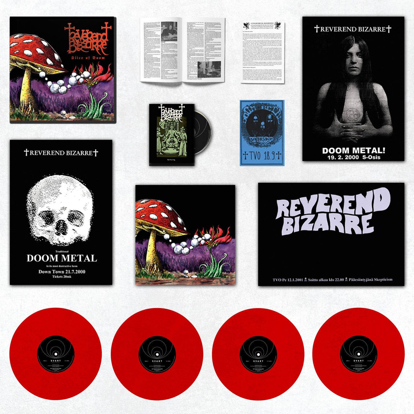 REVEREND BIZARRE - Slice Of Doom 4LP/DVD BOX (RED)