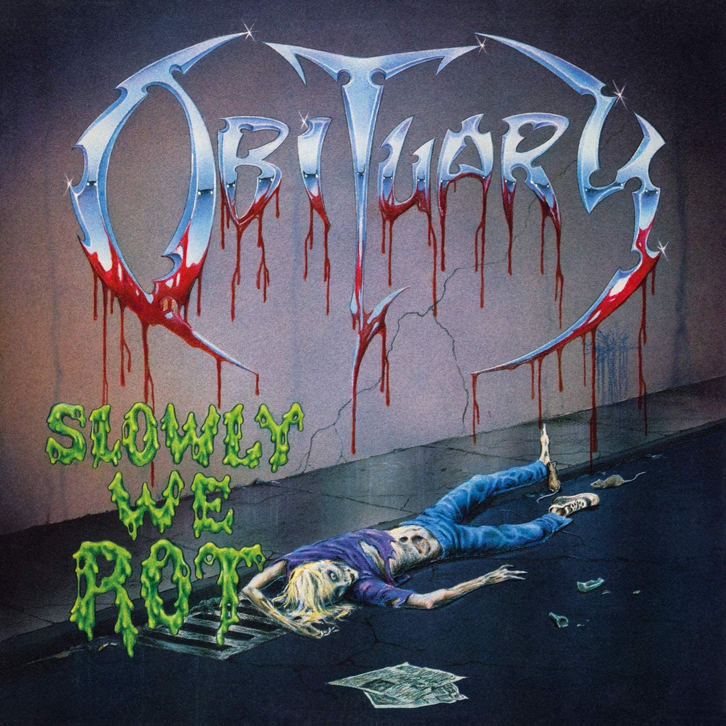 OBITUARY - Slowly We Rot LP (SPLATTER)